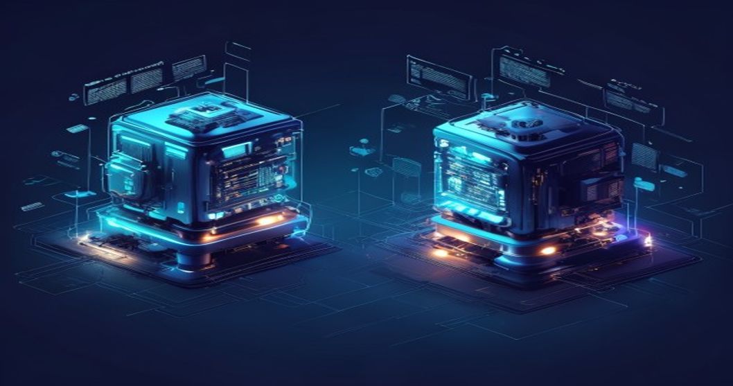 Two AI model engines side by side, each independently drafting a plan from the same brief